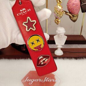 Coach Enamel Pin Set – 3 Pieces (Star, Smiley Face & Lips) A3